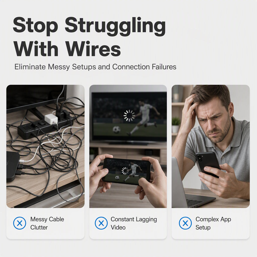 Wireless Display Dongle for Phone, TV, and Projector