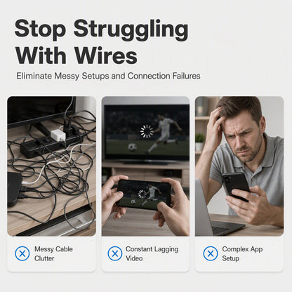 Wireless Display Dongle for Phone, TV, and Projector