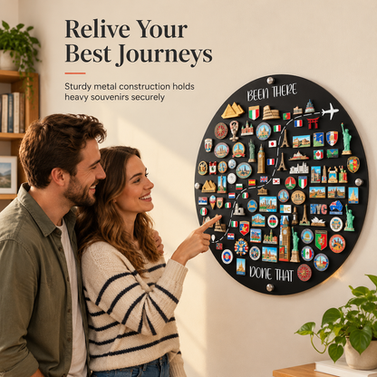 Travel Magnet Board and Souvenir Magnet Display Board for Wall Decor