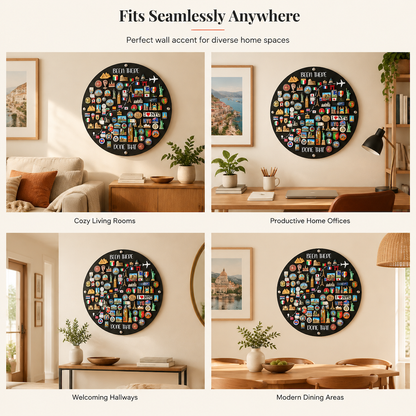 Travel Magnet Board and Souvenir Magnet Display Board for Wall Decor