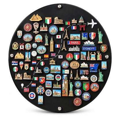 Travel Magnet Board and Souvenir Magnet Display Board for Wall Decor
