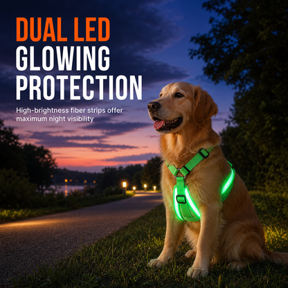 🔥50% OFF!!📢🐕 LED Light-Up Dog Harness – Stay More Visible on Evening Walks & Keep Your Pup Comfortable ✨