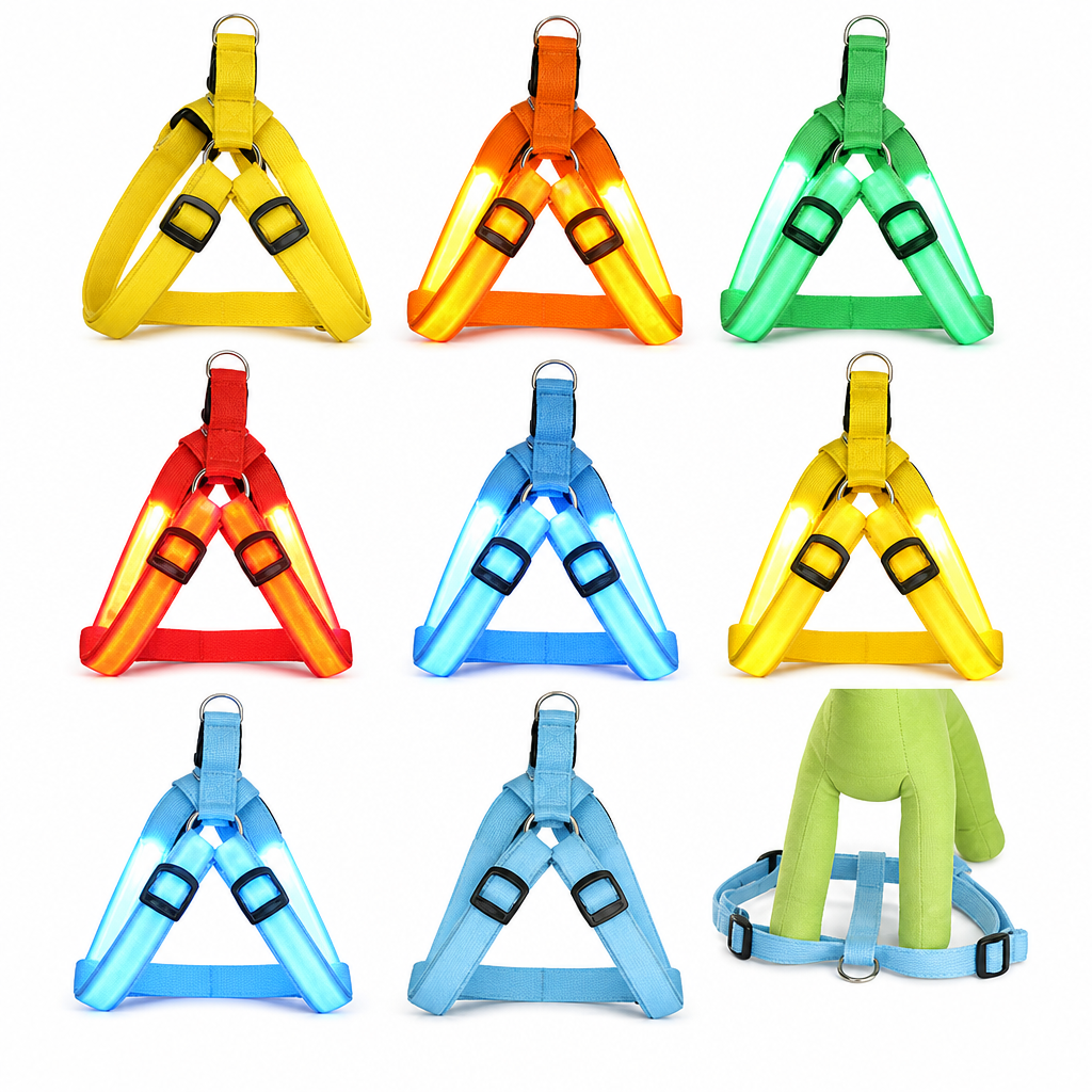 🔥50% OFF!!📢🐕 LED Light-Up Dog Harness – Stay More Visible on Evening Walks & Keep Your Pup Comfortable ✨