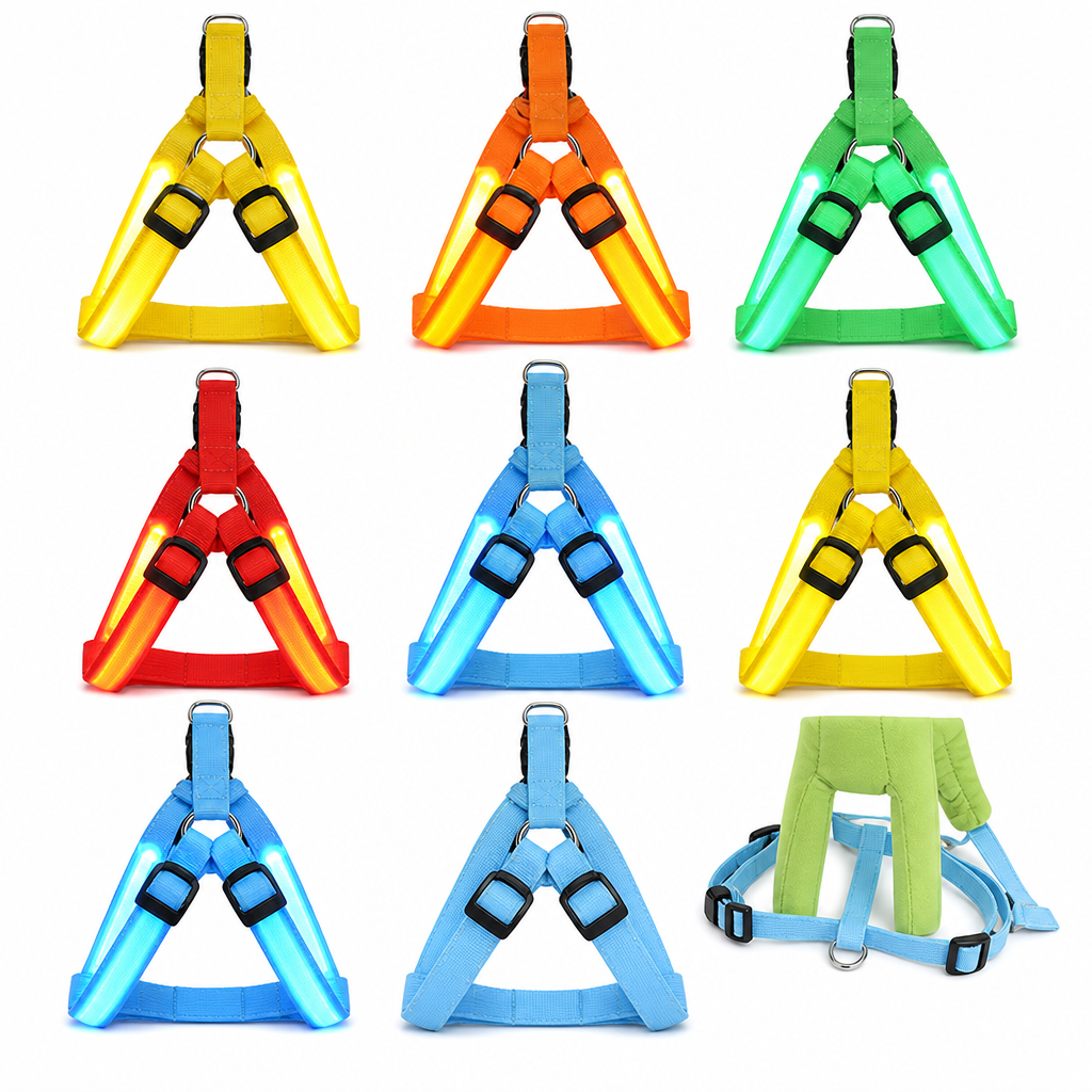 🔥50% OFF!!📢🐕 LED Light-Up Dog Harness – Stay More Visible on Evening Walks & Keep Your Pup Comfortable ✨