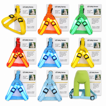🔥50% OFF!!📢🐕 LED Light-Up Dog Harness – Stay More Visible on Evening Walks & Keep Your Pup Comfortable ✨