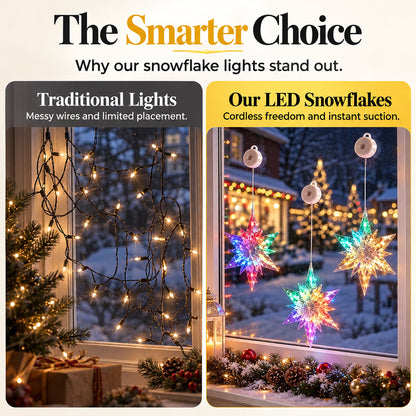 Battery-Operated LED Christmas Window Lights