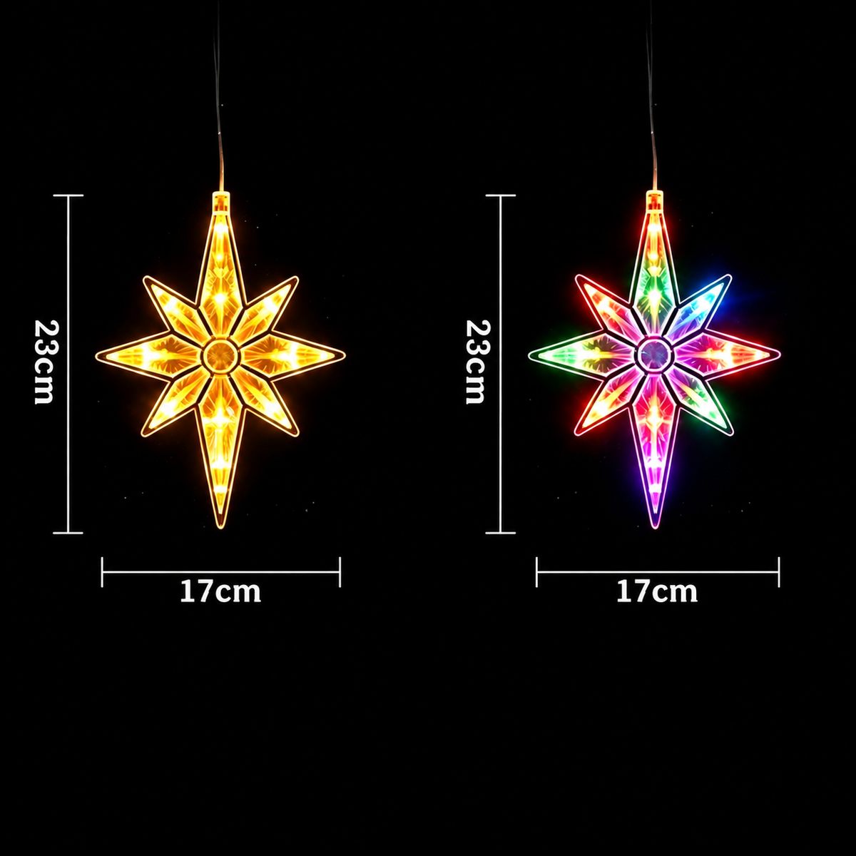 Battery-Operated LED Christmas Window Lights