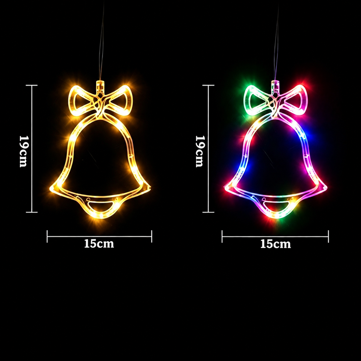 Battery-Operated LED Christmas Window Lights