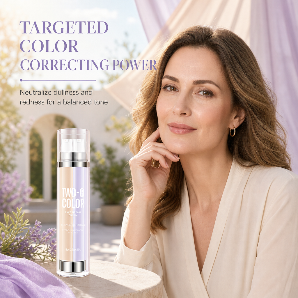 Dual Tube Dual Color Makeup Primer and BB Cream Liquid Moisturizing Skin Brightening Concealer