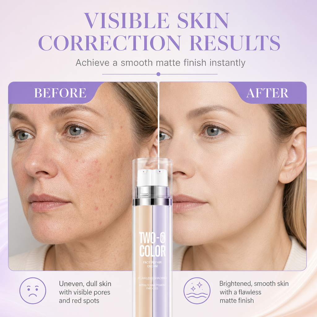 Dual Tube Dual Color Makeup Primer and BB Cream Liquid Moisturizing Skin Brightening Concealer