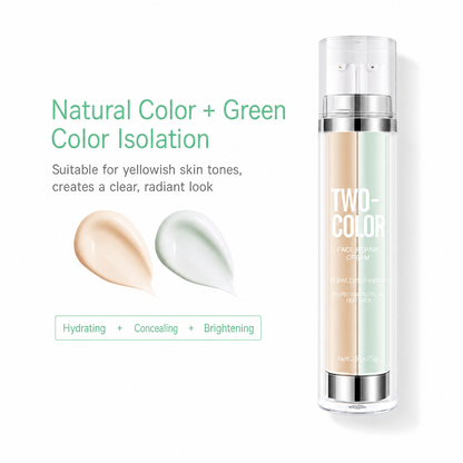 Dual Tube Dual Color Makeup Primer and BB Cream Liquid Moisturizing Skin Brightening Concealer