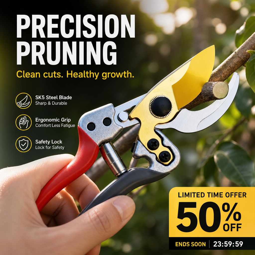 🔥Prune Cleanly Instantly! SK5 Heavy-Duty Garden Pruning Shears